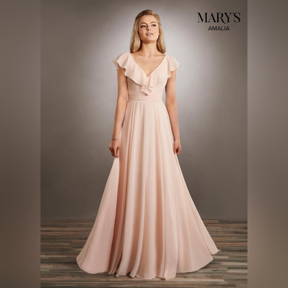 Elegant Blush Bridesmaid Dress